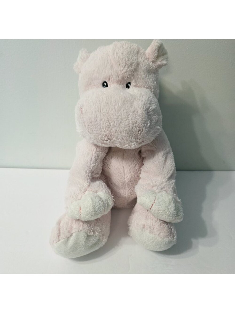 Vtg Pink Hippo Floppy Plush Stuffed Animal Soft Lovey Toys R Us Alley Toy